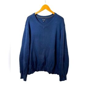 Saint johns Bay pull over V Neck Sweater size 2XL 100% cotton.